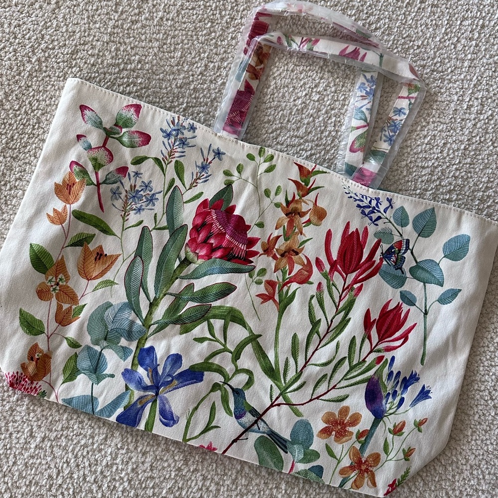 NEW 🌸 Estée Lauder Floral Cotton Tote - Picture 2 of 15